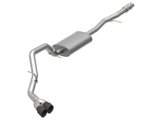Chevrolet 1500 Series Performance Exhaust - Rear - Kooks Headers - Cat Back - Black - `19-`20